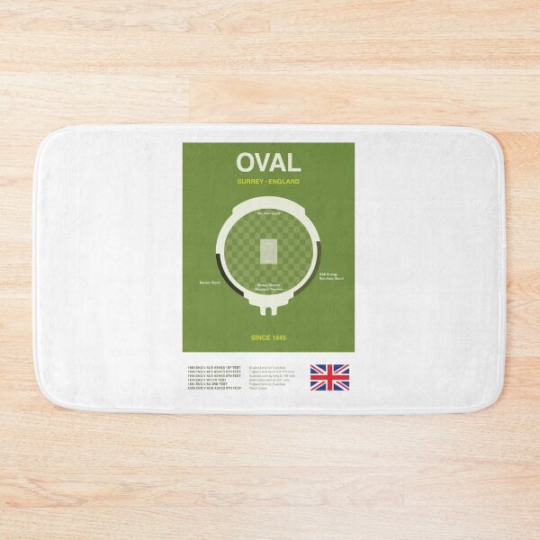 Item preview, Minimalist Oval Cricket Ground Line Print designed and sold by The Circuit Collection.