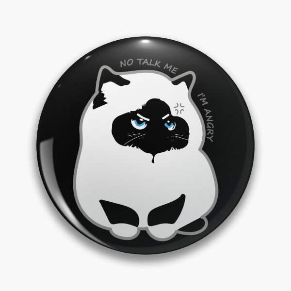 Item preview, NO TALK ME I MAD - Funny Minimalist Cat Meme designed and sold by SKETCHYANDGRAPHIC.
