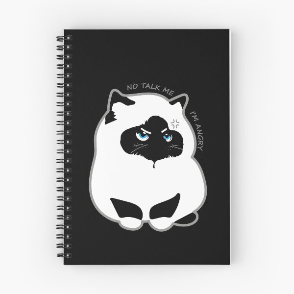 Item preview, NO TALK ME I MAD - Funny Minimalist Cat Meme designed and sold by SKETCHYANDGRAPHIC.