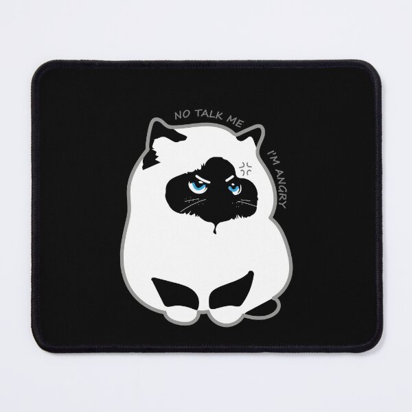 Item preview, NO TALK ME I MAD - Funny Minimalist Cat Meme designed and sold by SKETCHYANDGRAPHIC.