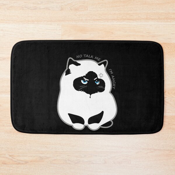 Item preview, NO TALK ME I MAD - Funny Minimalist Cat Meme designed and sold by SKETCHYANDGRAPHIC.