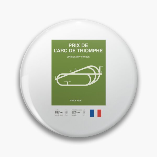 Item preview, Minimalist Prix De L'Arc De Triomphe Horse Racing Course Line Print designed and sold by The Circuit Collection.