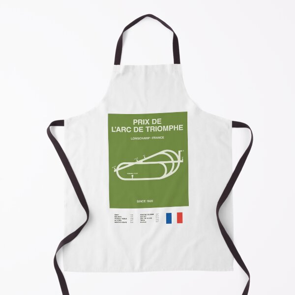 Aperçu de l'œuvre Impression minimaliste de ligne de parcours de courses de chevaux du Prix De L'Arc De Triomphe créée et vendue par The Circuit Collection.