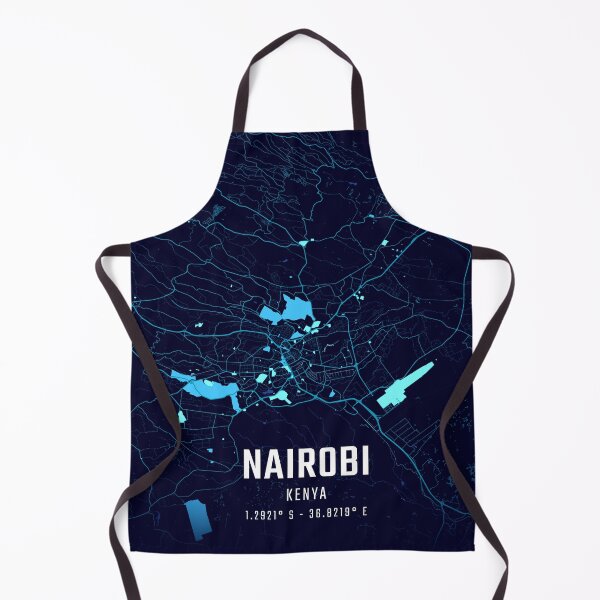 Item preview, Nairobi Midnight City Map designed and sold by HomeLivingCo.