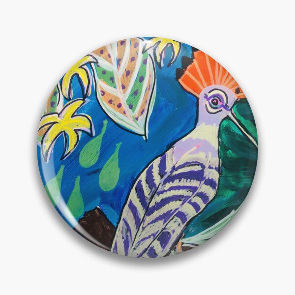 Item preview, “Bright Hoopoe Bird in Leafy Tree – Vibrant African Nature Art by NikkiArt24” designed and sold by Nikkiart24.redbubble.com.