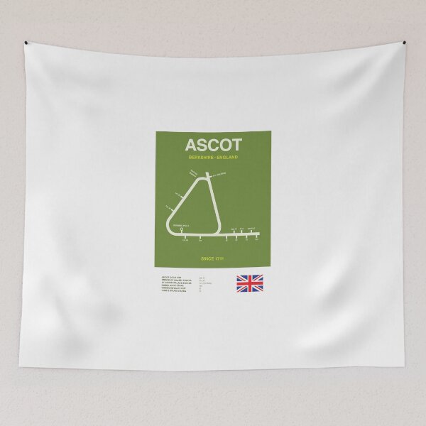 Item preview, Minimalist Ascot Horse Racing Course Line Print designed and sold by CircuitDesign.