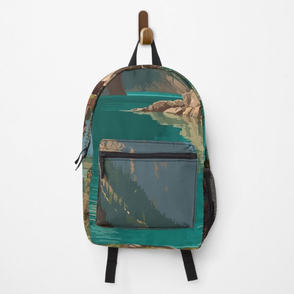 Item preview, Lake Agnes Alberta Alpine Lake | Rustic Cabin Scenery Art designed and sold by TuncGK.