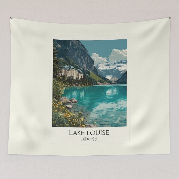 Item preview, Lake Louise Alberta Scenery | Glacial Lake Resort Art designed and sold by TuncGK.
