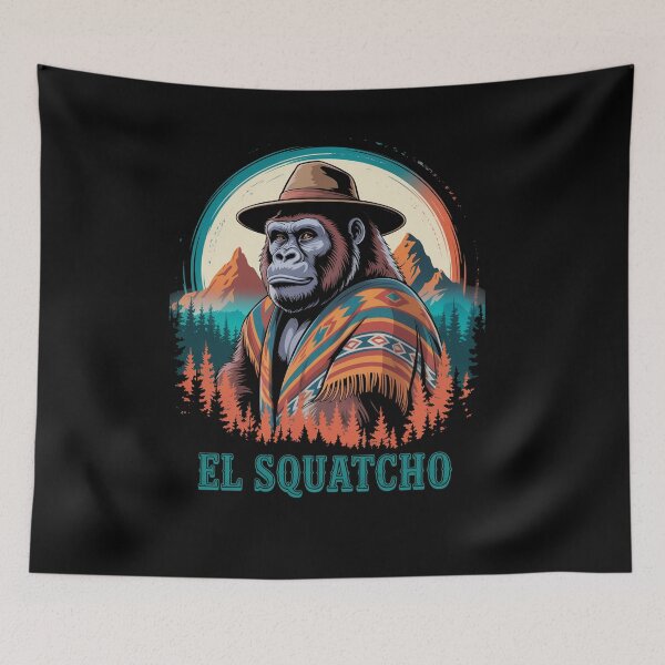 Item preview, El Squatcho Bigfoot Western Mexican Sasquatch designed and sold by Veroniadic.