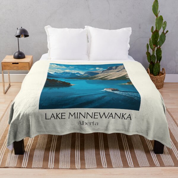 Item preview, Lake Minnewanka Alberta | Rocky Mountain Boat Tour Print designed and sold by TuncGK.