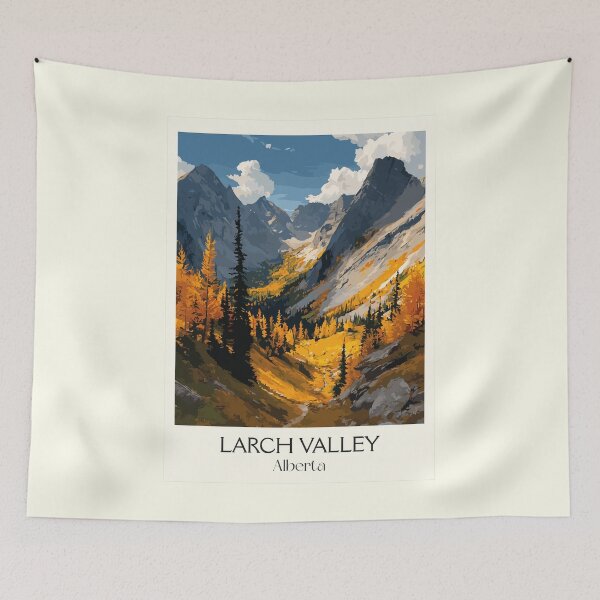 Item preview, Larch Valley Alberta Trail | Golden Autumn Forest Print designed and sold by TuncGK.
