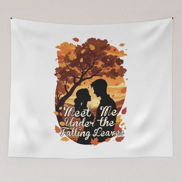 Item preview, Meet Me Under the Falling Leaves – Romantic Autumn Tee designed and sold by EcoArtTees.