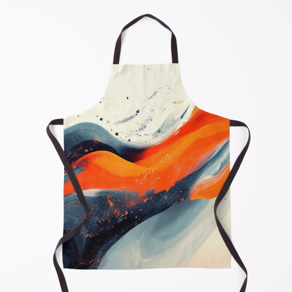 Aperçu de l'œuvre Une peinture abstraite de liquide orange et noir créée et vendue par CharlieDesings.