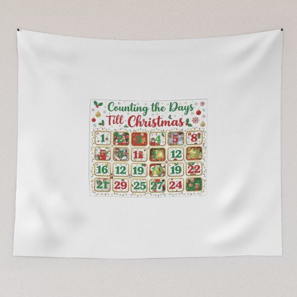 Item preview, Christmas Advent Calendar - Festive Holiday Countdown Decoration designed and sold by Tiny Globe .