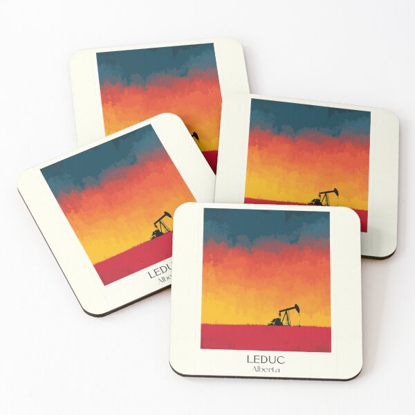 Item preview, Leduc Alberta Oilfield | Sunset Pumpjack Silhouette Art designed and sold by TuncGK.