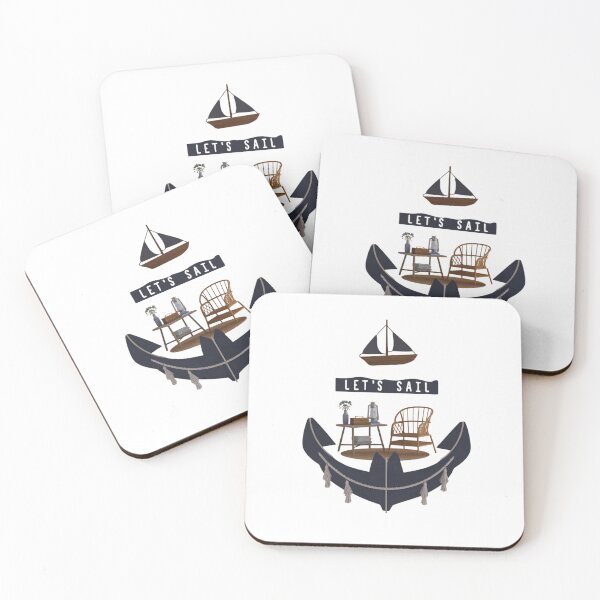 Item preview, LET'S SAIL, NATUICAL THEME, HOUSE BOAT, BOATHOUSE designed and sold by FitEnvy.