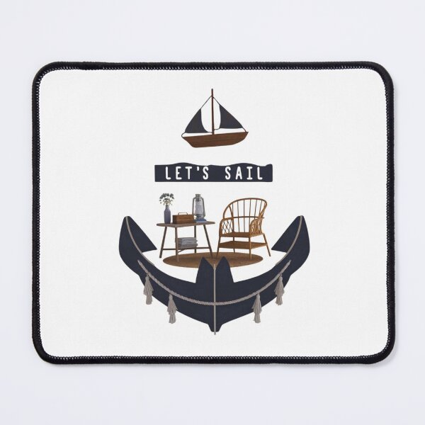 Item preview, LET'S SAIL, NATUICAL THEME, HOUSE BOAT, BOATHOUSE designed and sold by FitEnvy.
