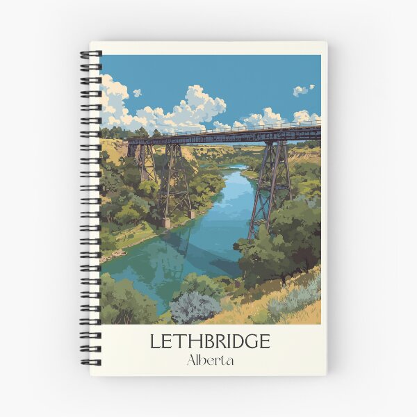 Item preview, Lethbridge Alberta Viaduct | River Valley Trestle Art designed and sold by TuncGK.