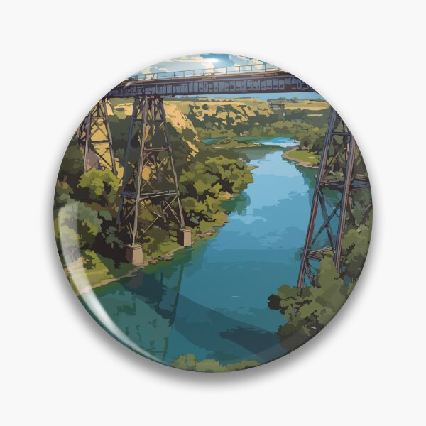 Item preview, Lethbridge Alberta Viaduct | River Valley Trestle Art designed and sold by TuncGK.