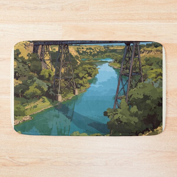 Item preview, Lethbridge Alberta Viaduct | River Valley Trestle Art designed and sold by TuncGK.