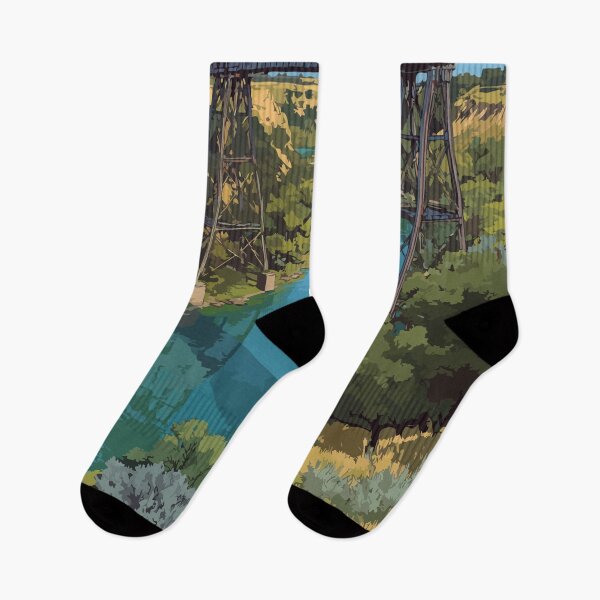 Item preview, Lethbridge Alberta Viaduct | River Valley Trestle Art designed and sold by TuncGK.