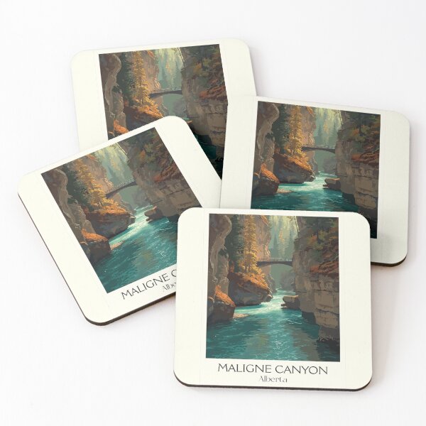 Item preview, Maligne Canyon Alberta | Deep Gorge Hiking Trail Print designed and sold by TuncGK.