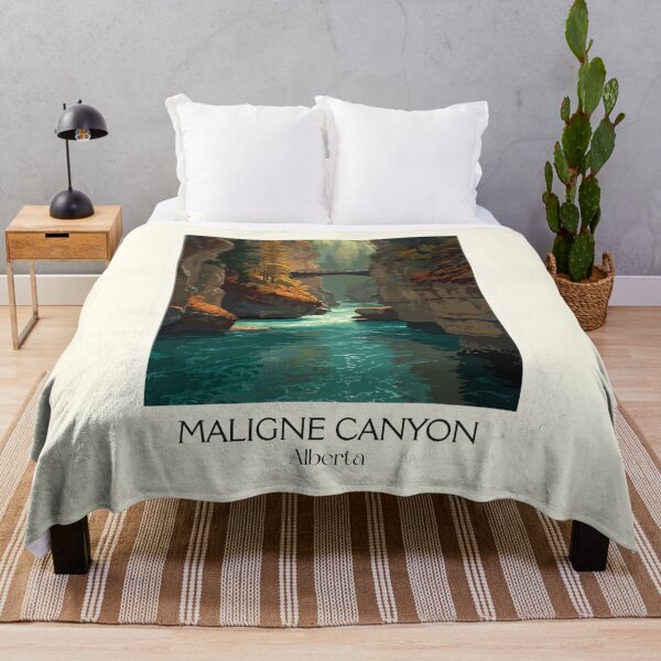 Item preview, Maligne Canyon Alberta | Deep Gorge Hiking Trail Print designed and sold by TuncGK.