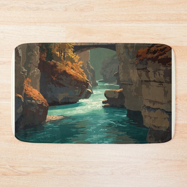 Item preview, Maligne Canyon Alberta | Deep Gorge Hiking Trail Print designed and sold by TuncGK.