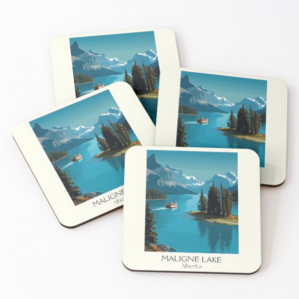 Item preview, Maligne Lake Alberta Scenery | Rocky Mountain Vista Art designed and sold by TuncGK.