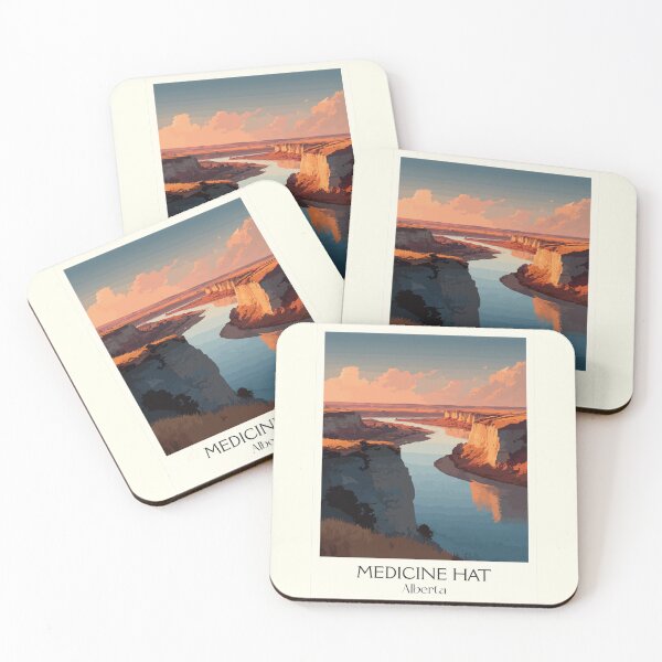 Item preview, Medicine Hat Alberta Badlands | River Valley Sunset Art designed and sold by TuncGK.