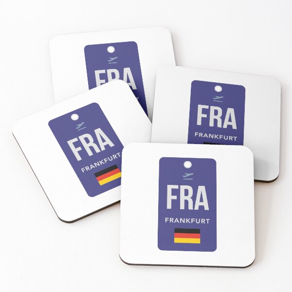 Artikelvorschau, FRA Frankfurt Flughafen-Code-Tag – Minimalistisches deutsches Reiselabel entworfen und verkauft von Aesthetic Atlas.