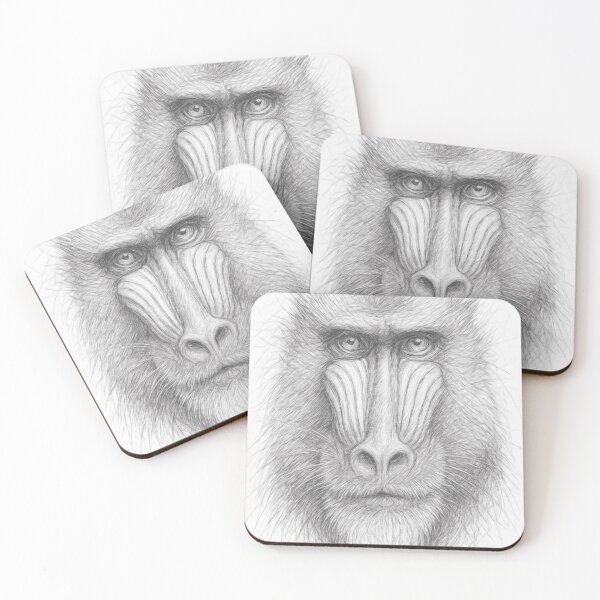 Item preview, Mandrill Monkey Pencil Sketch designed and sold by Leon Woods Pencil Art.