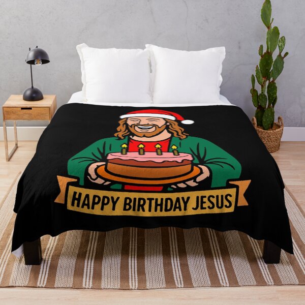 Item preview, Happy Birthday Jesus Christmas Hat Birthday Cake designed and sold by plushism.