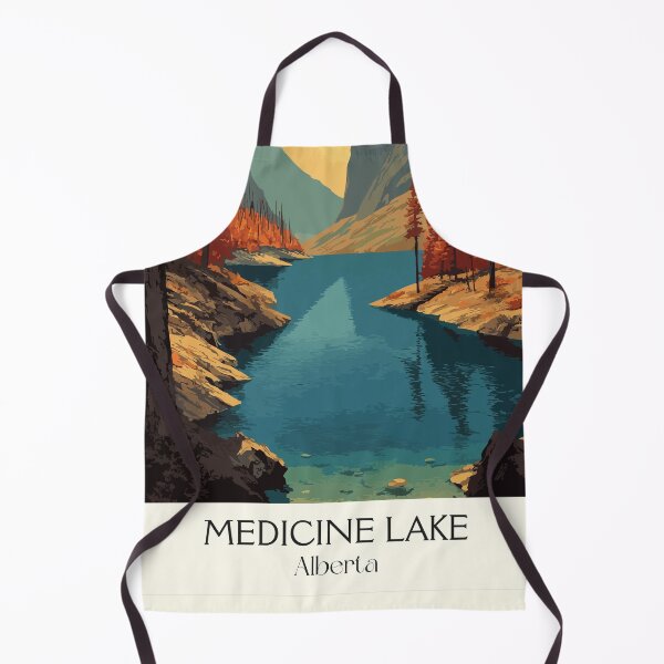 Item preview, Medicine Lake Alberta Scenery | Autumn Mountain Art Print designed and sold by TuncGK.