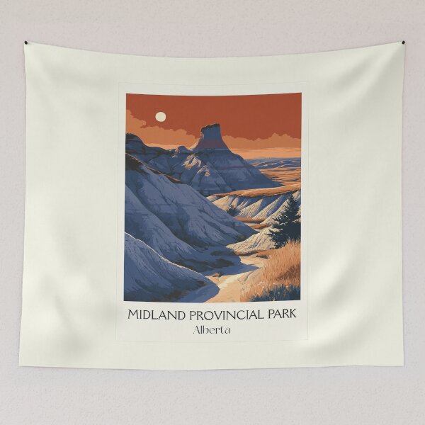 Item preview, Midland Park Alberta Badlands | Hoodoo Canyon Wall Art designed and sold by TuncGK.