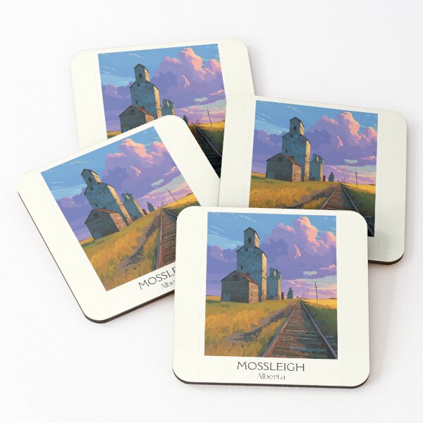 Item preview, Mossleigh Alberta Prairie | Vintage Grain Elevator Art designed and sold by TuncGK.