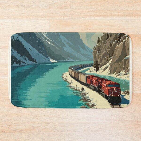 Item preview, Morant's Curve Alberta Railway | Mountain Train Print designed and sold by TuncGK.
