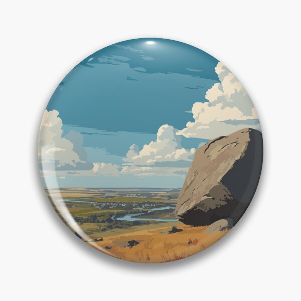 Item preview, Okotoks Alberta Big Rock | Glacial Erratic Landscape Art designed and sold by TuncGK.
