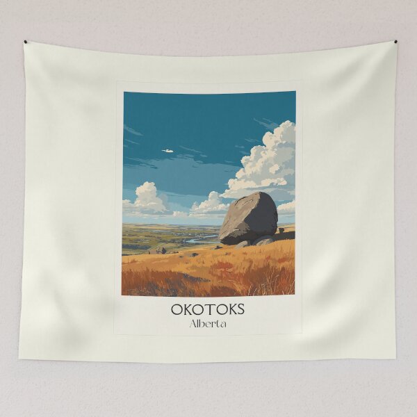 Item preview, Okotoks Alberta Big Rock | Glacial Erratic Landscape Art designed and sold by TuncGK.