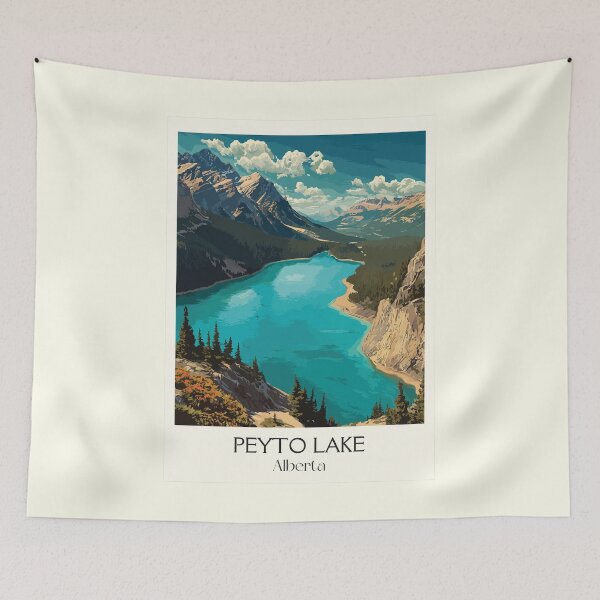 Item preview, Peyto Lake Alberta Parkway | Wolf-Shaped Lake Wall Art designed and sold by TuncGK.