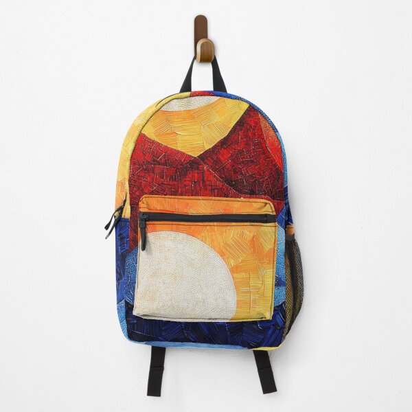 Item preview, Abstract Landscape Painting with Vibrant Colors Depicting Mountains and Sun in Modern Artistic Style designed and sold by CharlieDesings.