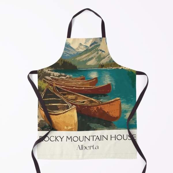 Item preview, Rocky Mountain House Alberta | Fur Trade Canoe Art Print designed and sold by TuncGK.
