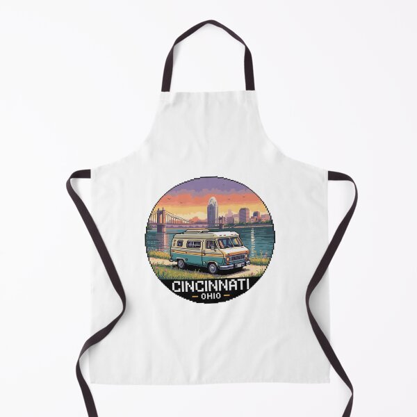 Item preview, Cincinnati Ohio Sunset Skyline | Retro Pixel Art Cityscape designed and sold by CircinusStore.