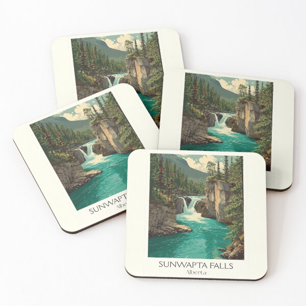 Item preview, Sunwapta Falls Alberta | Jasper National Park Waterfall Art designed and sold by TuncGK.