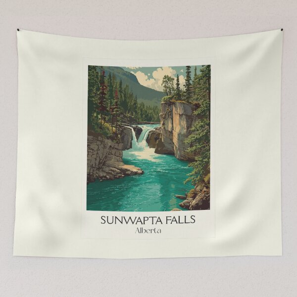 Item preview, Sunwapta Falls Alberta | Jasper National Park Waterfall Art designed and sold by TuncGK.