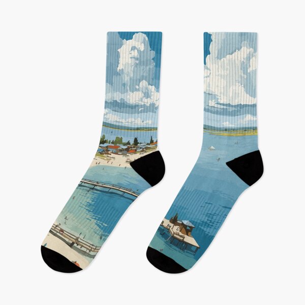Item preview, Sylvan Lake Alberta Beach | Summer Resort Town Art Print designed and sold by TuncGK.
