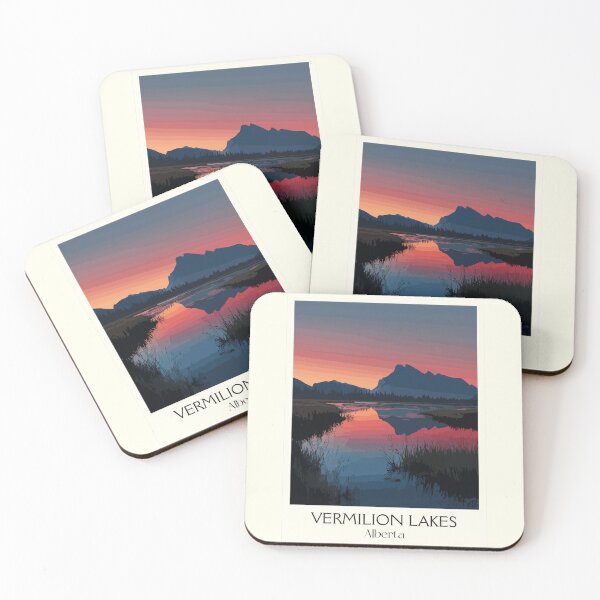 Item preview, Vermilion Lakes Alberta Sunset | Mountain Reflection Art designed and sold by TuncGK.