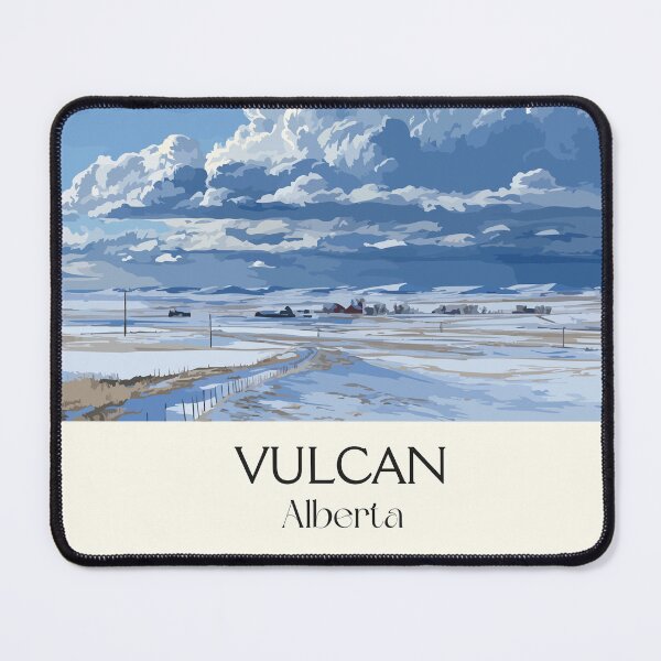 Item preview, Vulcan Alberta Attraction | Sci-Fi Prairie Town Art Print designed and sold by TuncGK.