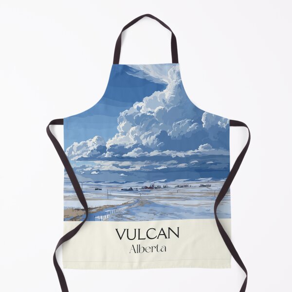 Item preview, Vulcan Alberta Attraction | Sci-Fi Prairie Town Art Print designed and sold by TuncGK.