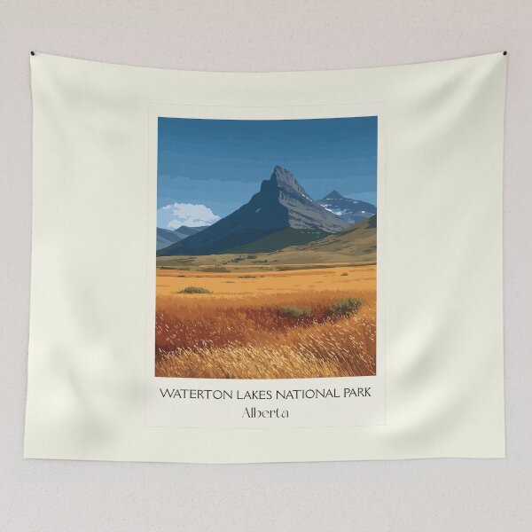 Item preview, Waterton Lakes Alberta Park | Prairie Meets Mountains Art designed and sold by TuncGK.